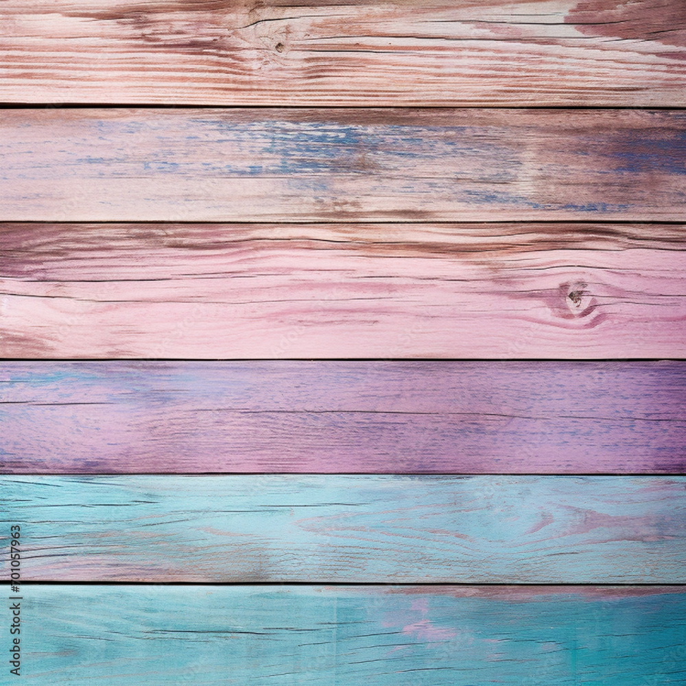 Obraz premium light pink, purple and turquoise rustic wood background