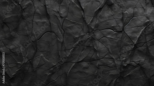 Black stone grunge background, dark grey rock texture with cracks, cracked concrete 3D texture, natural slate texture with pattern, 