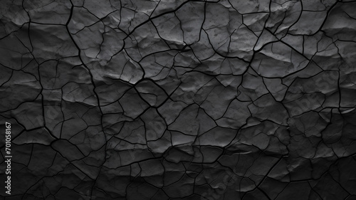 Black stone grunge background, dark grey rock texture with cracks, cracked concrete 3D texture, natural slate texture with pattern, 