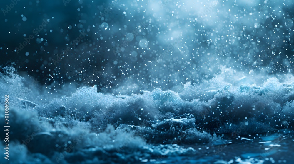 Stormy blue sea background