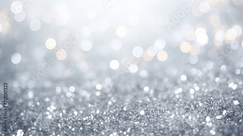 Silver sparkles and glitters, metalic sequins, blurry bokeh of gold rain picture, shiny, very bright, abstract silver background texture