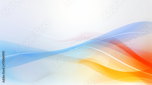Abstract background with waves in bluish and orange tones