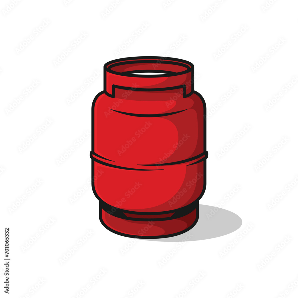 Cartoonish gas cylinder vector illustration Cartoonish gas cylinder vector illustration