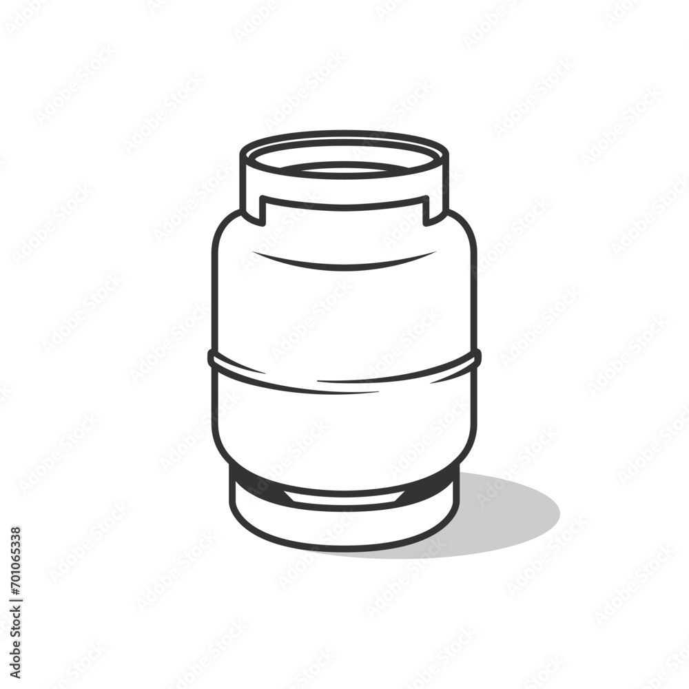 Cartoonish gas cylinder vector illustration