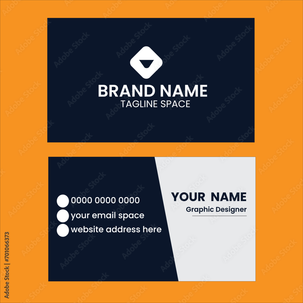 Obraz premium Modern Business Card - Creative and Clean Business Card Template Set of modern business card print templates. Personal visiting card with company logo. Vector illustration. 