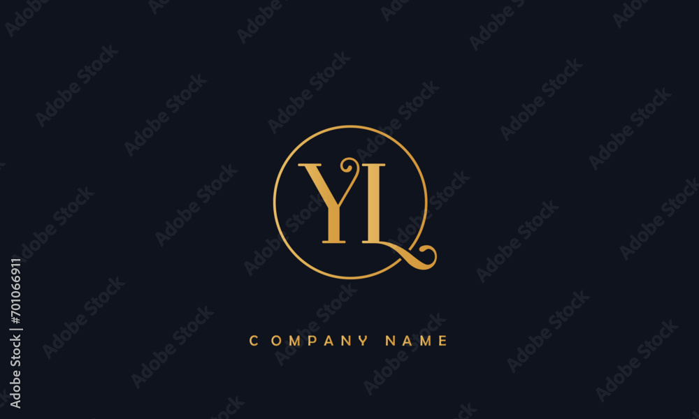 YL, LY, Y L Abstract Letters Logo Monogram YL, LY, Y L Abstract Letters Logo Monogram