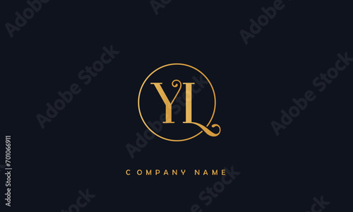 YL, LY, Y L Abstract Letters Logo Monogram