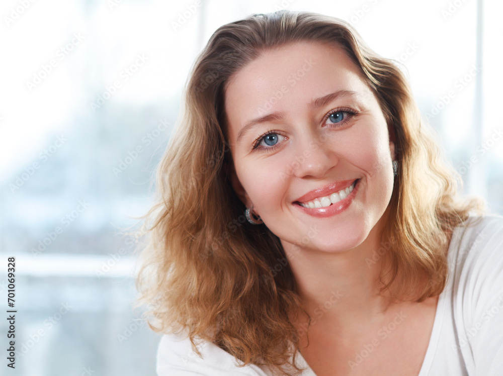 Portrait of a happy smiling blond woman Portrait of a happy smiling blond woman