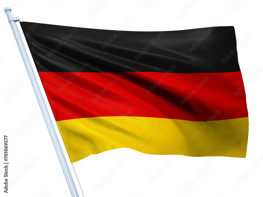 Fototapeta premium Germany national flag on white background.