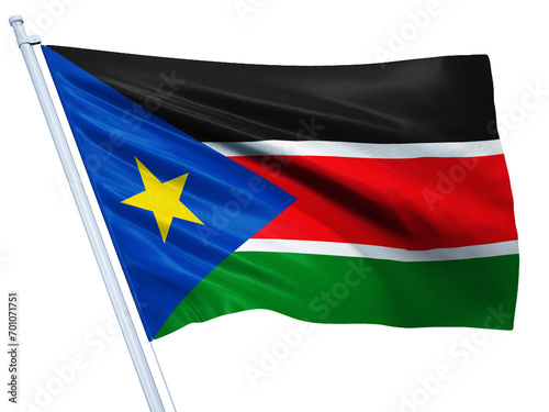 Free Download South Sudan national flag on white background. - GFXLoad