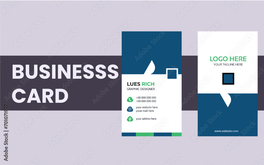 Obraz premium Simple,Minimal, Business Card Layout,Business card design template, Clean professional business card template, visiting card, business card template.