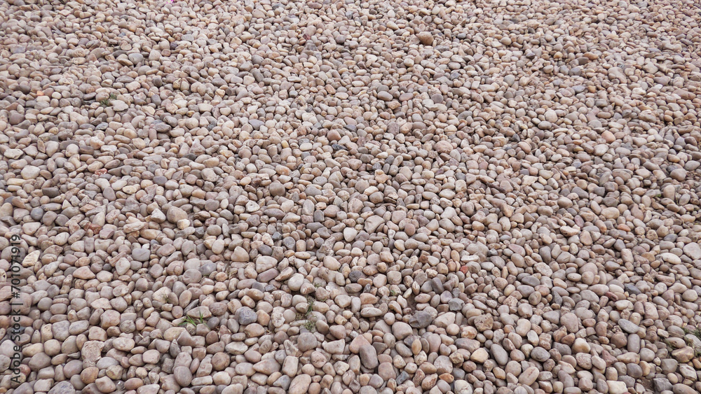 Smooth pebbles on a dry river bed Smooth pebbles on a dry river bed