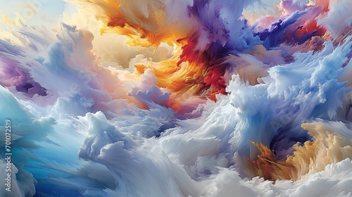 Vivid and colorful cloud formations in a dynamic sky
