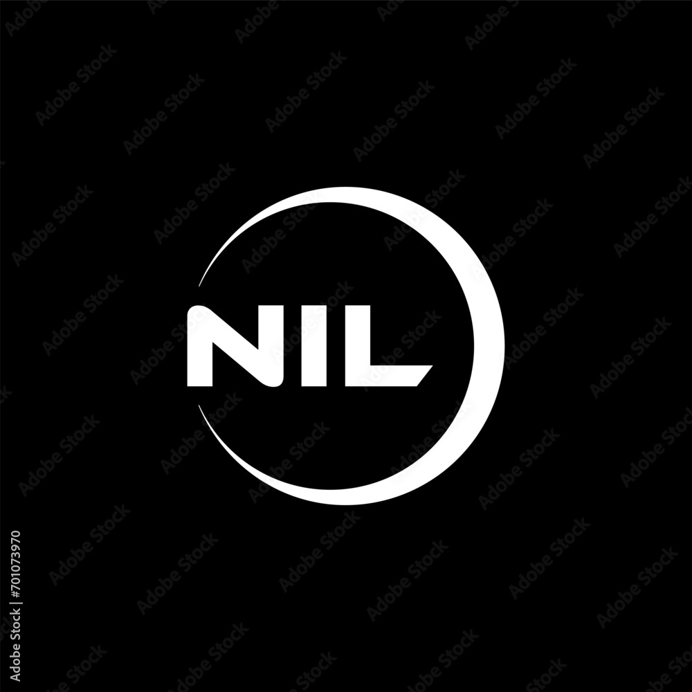NIL letter logo design with black background in illustrator, cube logo, vector logo, modern alphabet font overlap style. calligraphy designs for logo, Poster, Invitation, etc. NIL letter logo design with black background in illustrator, cube logo, vector logo, modern alphabet font overlap style. calligraphy designs for logo, Poster, Invitation, etc.