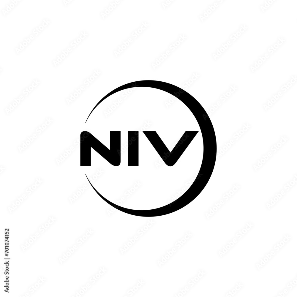 NIV letter logo design with white background in illustrator, cube logo, vector logo, modern alphabet font overlap style. calligraphy designs for logo, Poster, Invitation, etc. NIV letter logo design with white background in illustrator, cube logo, vector logo, modern alphabet font overlap style. calligraphy designs for logo, Poster, Invitation, etc.