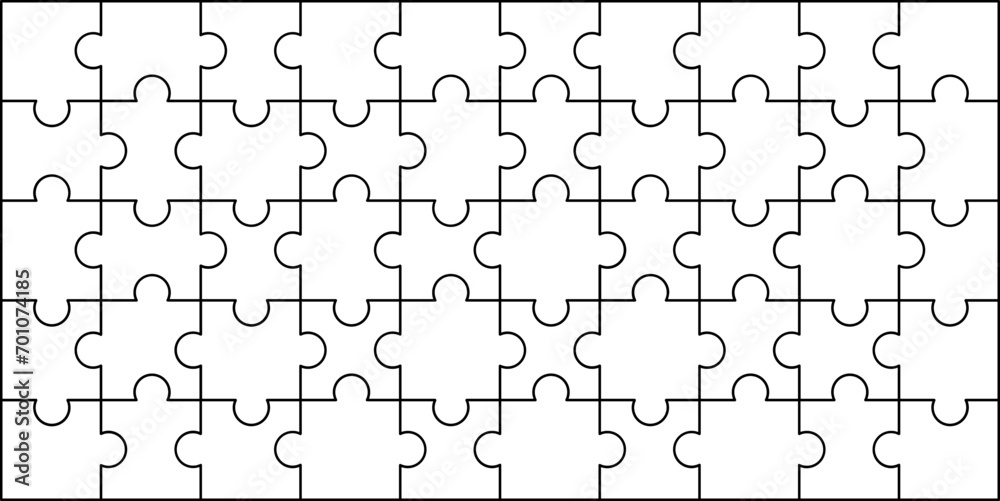 Rectangle Jigsaw Puzzle Outline Template Rectangle Jigsaw Puzzle Outline Template