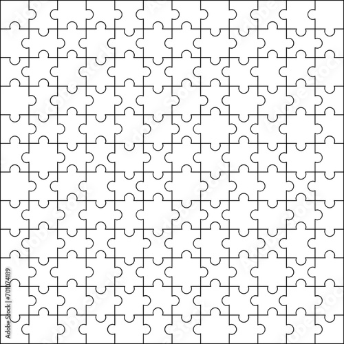 Square Jigsaw Puzzle Outline Template