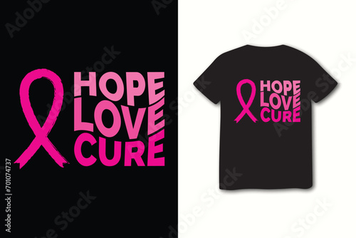  Breast Cancer Awareness T-Shirt with Inspirational Message, typography T-shirt design