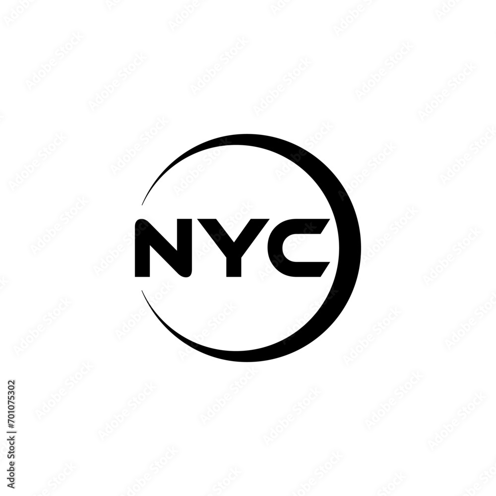 NYC letter logo design with white background in illustrator, cube logo, vector logo, modern alphabet font overlap style. calligraphy designs for logo, Poster, Invitation, etc. NYC letter logo design with white background in illustrator, cube logo, vector logo, modern alphabet font overlap style. calligraphy designs for logo, Poster, Invitation, etc.