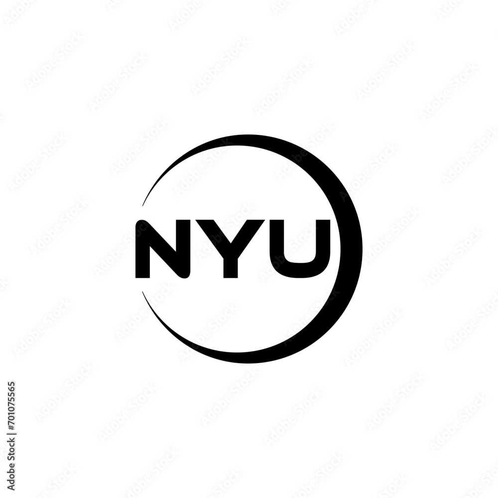 NYU letter logo design with white background in illustrator, cube logo, vector logo, modern alphabet font overlap style. calligraphy designs for logo, Poster, Invitation, etc. NYU letter logo design with white background in illustrator, cube logo, vector logo, modern alphabet font overlap style. calligraphy designs for logo, Poster, Invitation, etc.