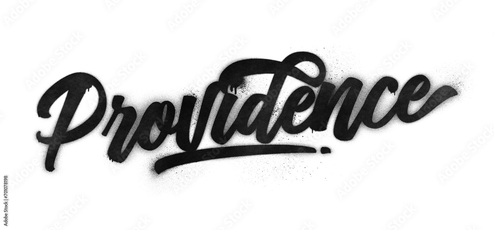 Providence city name written in graffiti-style brush script lettering with spray paint effect isolated on transparent background Providence city name written in graffiti-style brush script lettering with spray paint effect isolated on transparent background