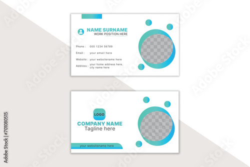 New modern clourful Premium simple and clean modern business card with minimal elements. Creative simple colour vector design. photo