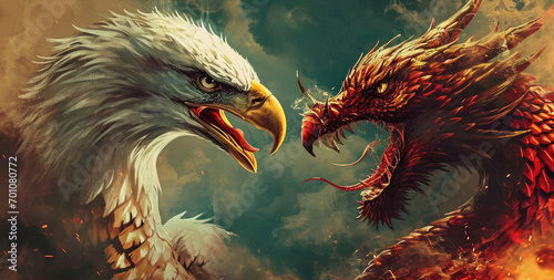 The eagle VS the dragon photo