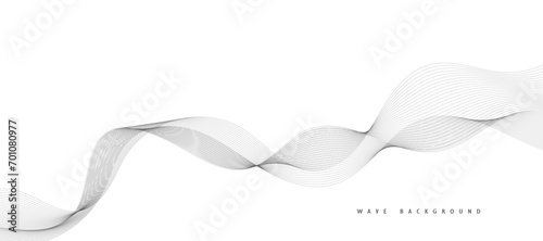 Lines for the background. Black stripes on a white background. Set of wavy lines. Multiple line waves. Creative line art. Grey waves with lines. Vector waves set. Curved wavy line, smooth stripe.