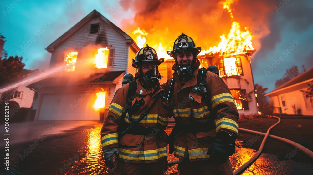 Firefighters making selfies instead of putting out fire Firefighters making selfies instead of putting out fire