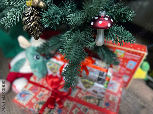 christmas tree and gifts