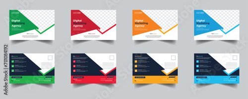 Modern Creative Corporate Post Card Template, Vector Template for Opening Invitation Editable, Professional Business Postcard Design, Event Card Design, Invitation Design, Direct Mail EDDM Template