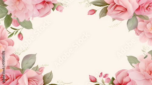 Floral frame with decorative flowers, decorative flower background pattern, floral border background