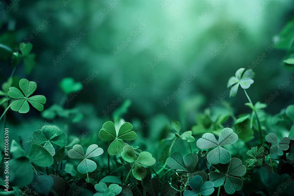 St. Patrick's day accessory with green background. copy space