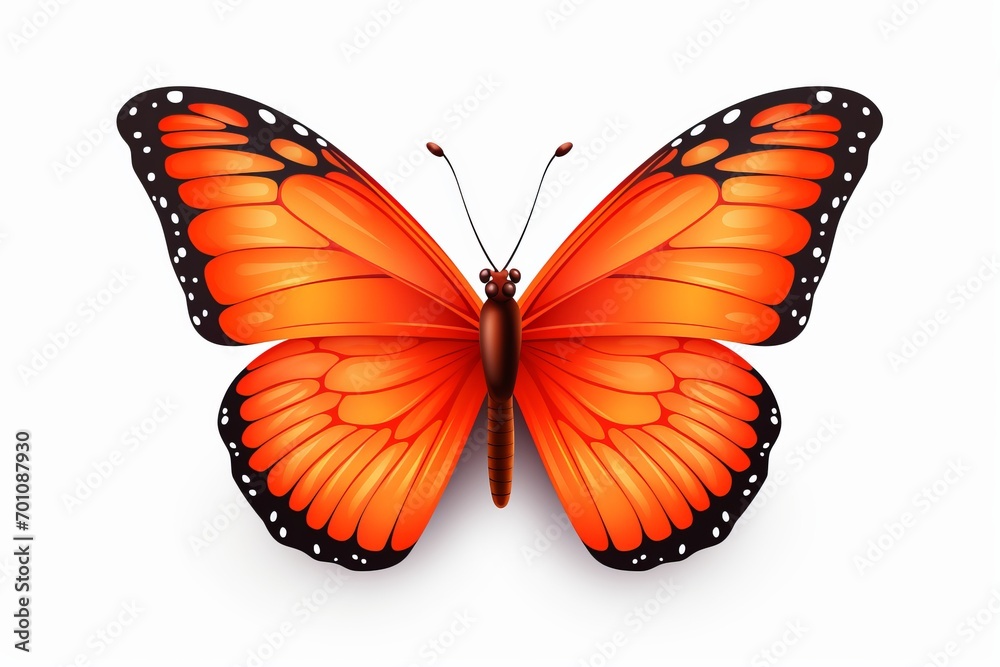 Obraz premium Logo Art Illustration. Beautiful Isolated Butterfly