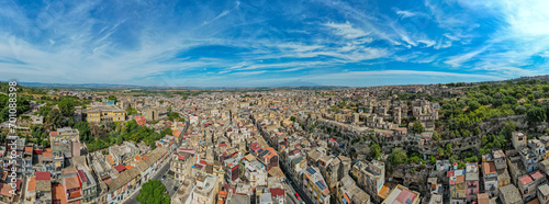 Aerial View of Lentini, Syracuse, Sicily, Italy, Europe