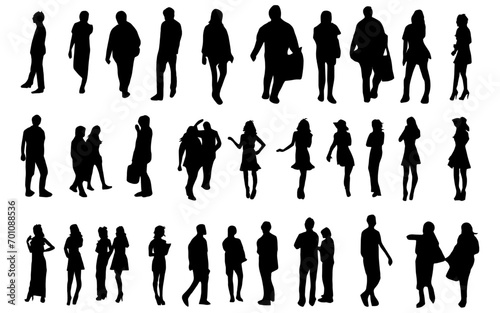 silhouettes of people