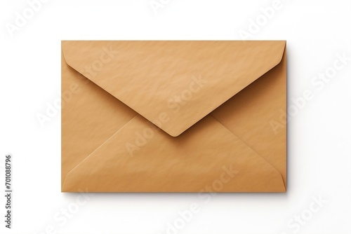 old envelope isolated on white background