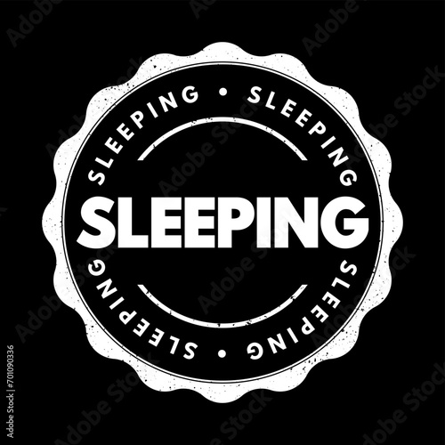 Sleeping text stamp, concept background