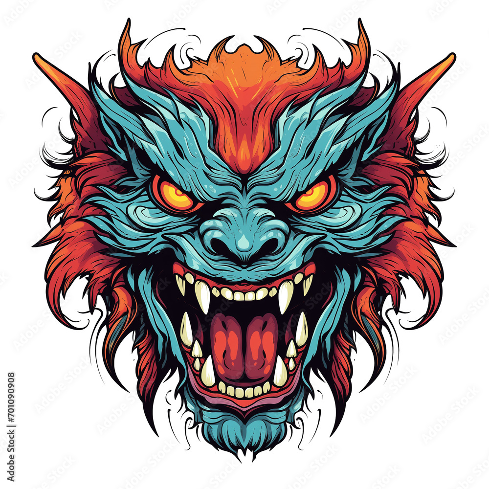 Dragon head illustration for tattoo or t-shirt design Dragon head illustration for tattoo or t-shirt design