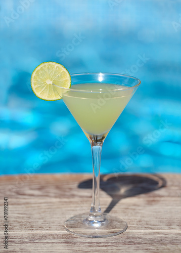 Daiquiri frozen cocktail with lime
