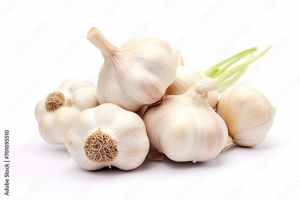 garlic isolated on white background garlic isolated on white background