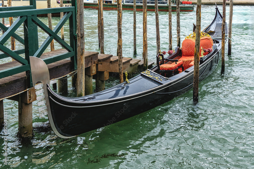 A typical gondola in Venice