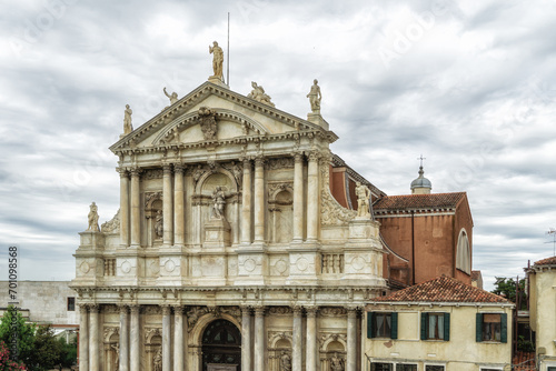 Santa Maria di Nazareth church facade in Venice photo
