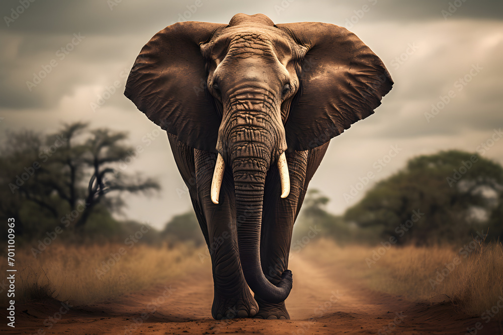 Big huge grown elephant, elephant, male elephant, wild animal, wild elephant