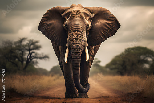 Big huge grown elephant  elephant  male elephant  wild animal  wild elephant
