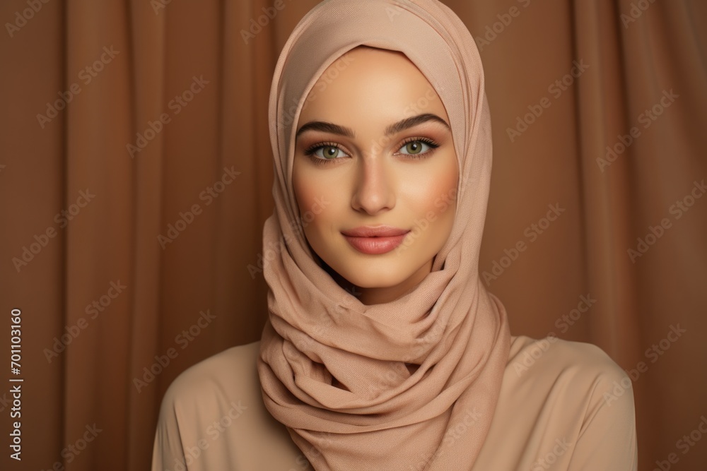 Beauty portrait of girl wearing hijab. Beauty portrait of girl wearing hijab.