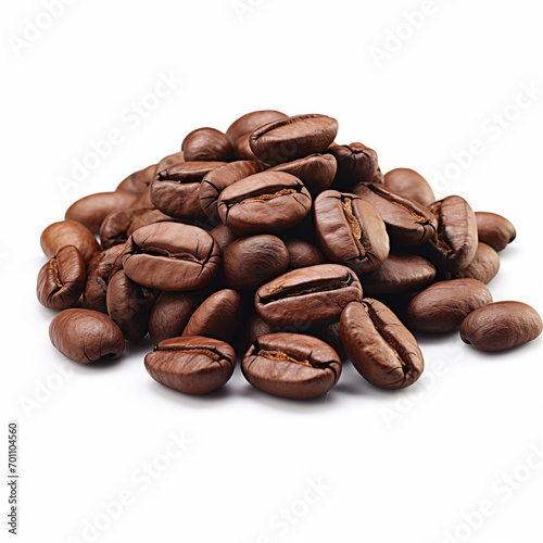 Coffee beans on white background