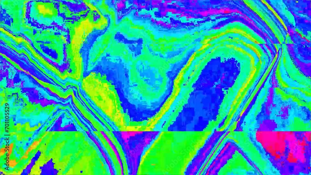 Swirls of blue and pink with a dynamic, fluid digital motion, suggesting a colorful vortex.