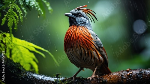 Colorful bird in rain forest, Thailand. Bird in rain forest © Bilal