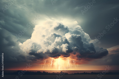 huge storm cloud, storm cloud, huge cloud, stormy sky, thunderstorm